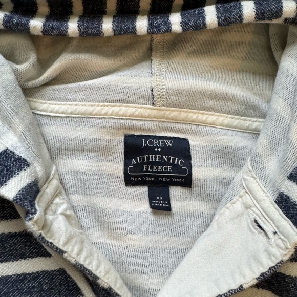 J. Crew Cotton Fleece Long sleeve Lightweight Hoodie with Buttons - Picture 5 of 7